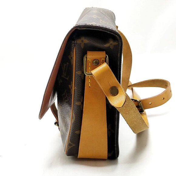 Authentic Louis Vuitton Cartouchiere MM Brown Monogram Shoulder Bag mn630-112725 - Picture 3 of 16